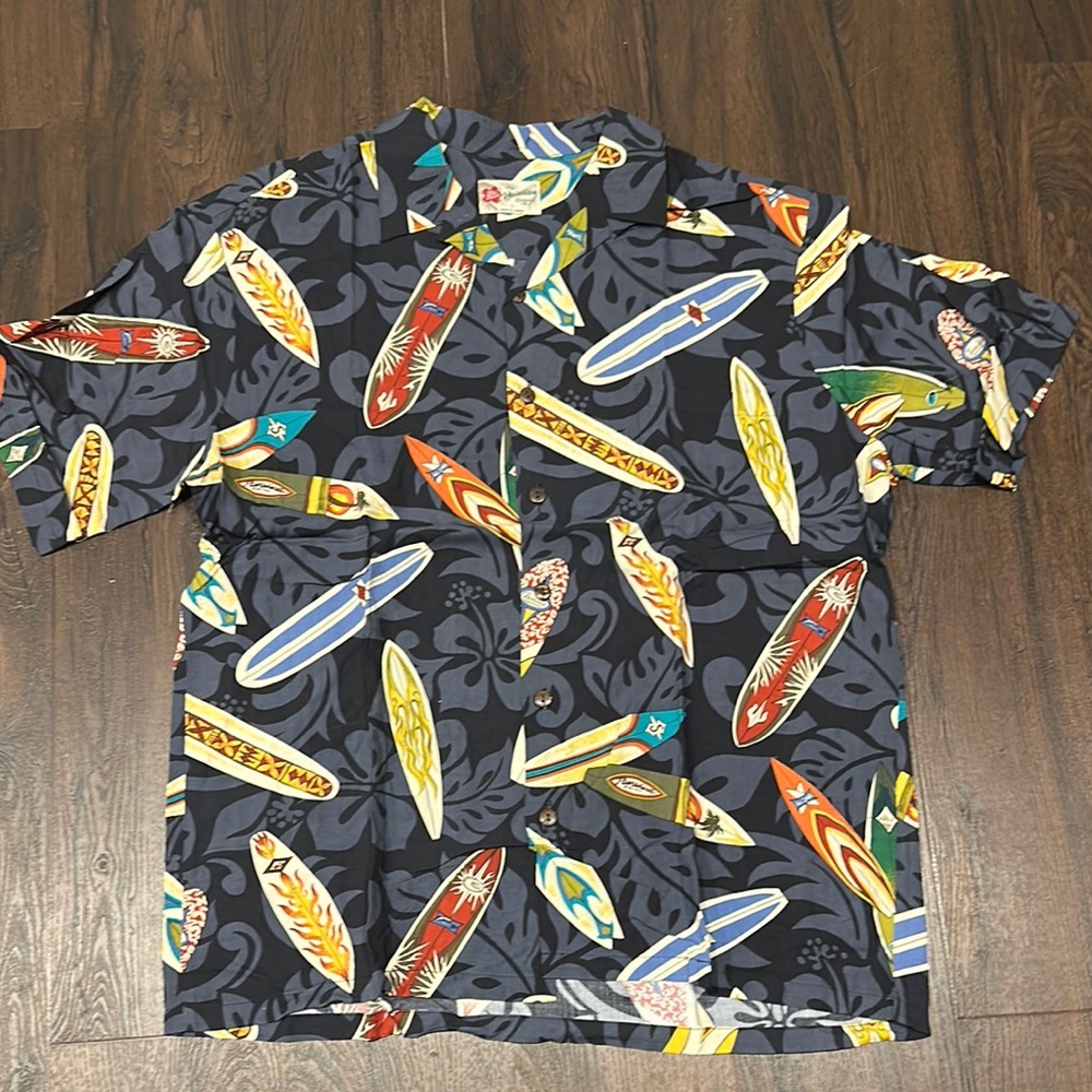 Kilo Hattie’s Hawaiian Original Surfboard Print Men's Shirt